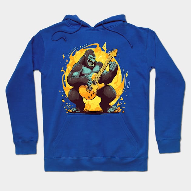 gorilla guitarist Hoodie by lets find pirate